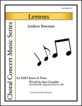 Lessons Three-Part Mixed choral sheet music cover